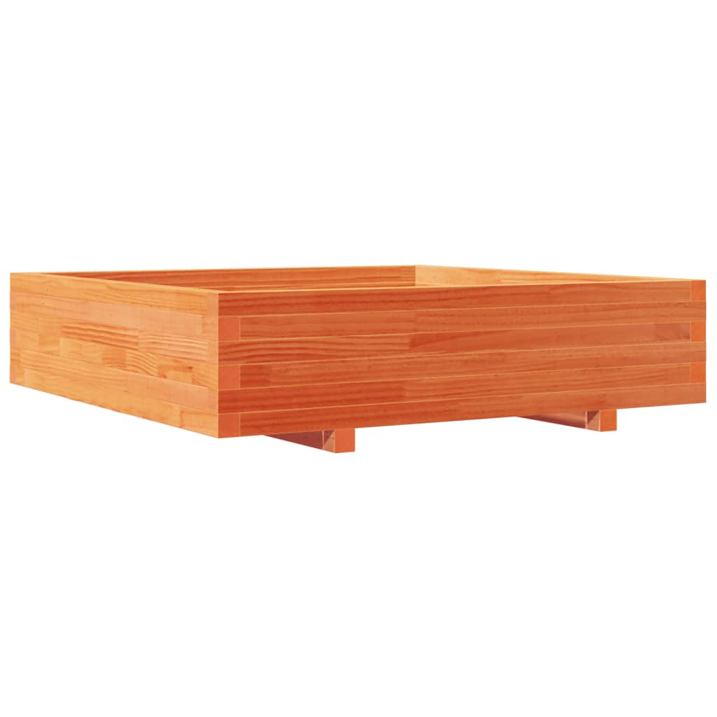 Plantenbak 100x100x26,5 cm massief grenenhout wasbruin is nu te koop bij PeponiXL, paradijselijk wonen!