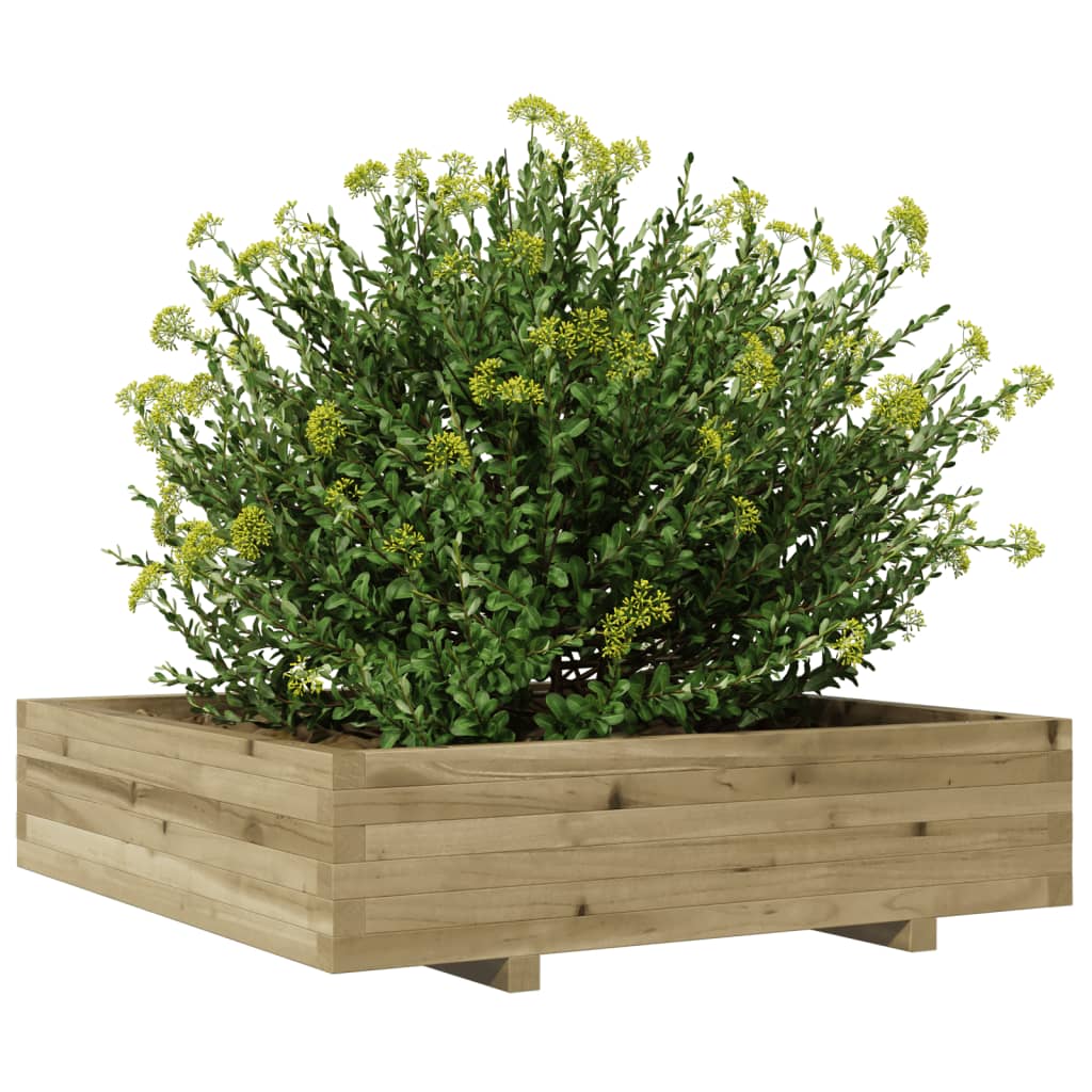 Plantenbak 100x100x26,5 cm geïmpregneerd grenenhout is nu te koop bij PeponiXL, paradijselijk wonen!
