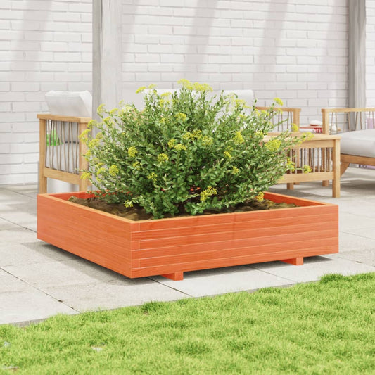 Plantenbak 110x110x26,5 cm massief grenenhout wasbruin is nu te koop bij PeponiXL, paradijselijk wonen!