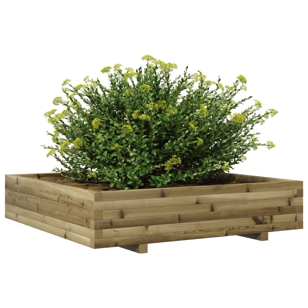 Plantenbak 110x110x26,5 cm geïmpregneerd grenenhout is nu te koop bij PeponiXL, paradijselijk wonen!