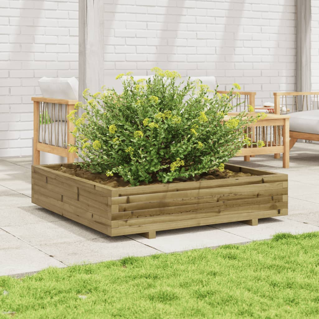 Plantenbak 110x110x26,5 cm geïmpregneerd grenenhout is nu te koop bij PeponiXL, paradijselijk wonen!