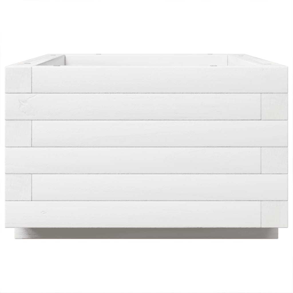 Plantenbak 70x40x26,5 cm massief grenenhout wit is nu te koop bij PeponiXL, paradijselijk wonen!