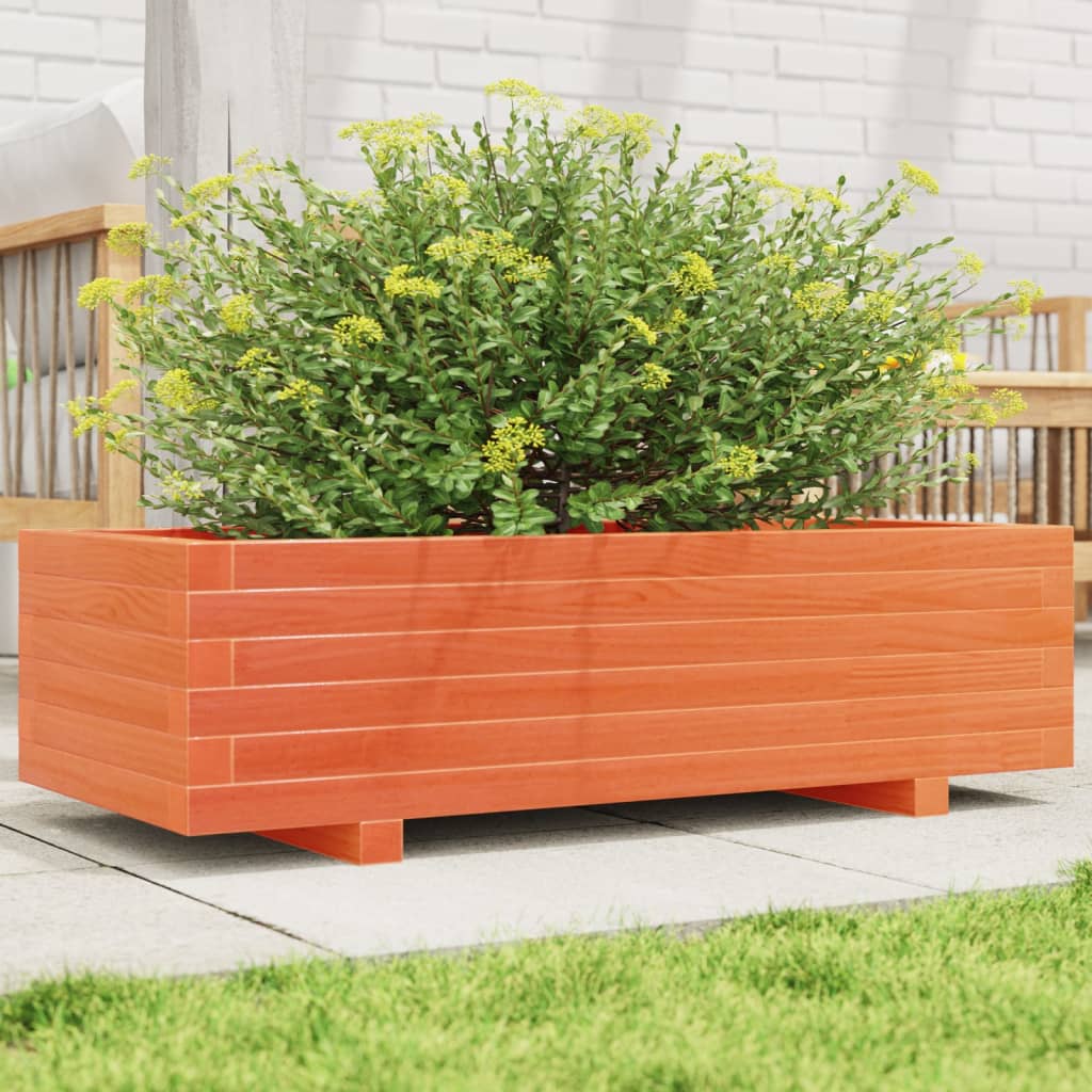 Plantenbak 90x40x26,5 cm massief grenenhout wasbruin is nu te koop bij PeponiXL, paradijselijk wonen!