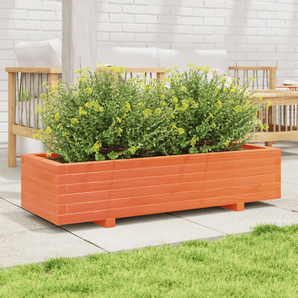 Plantenbak 110x40x26,5 cm massief grenenhout wasbruin is nu te koop bij PeponiXL, paradijselijk wonen!