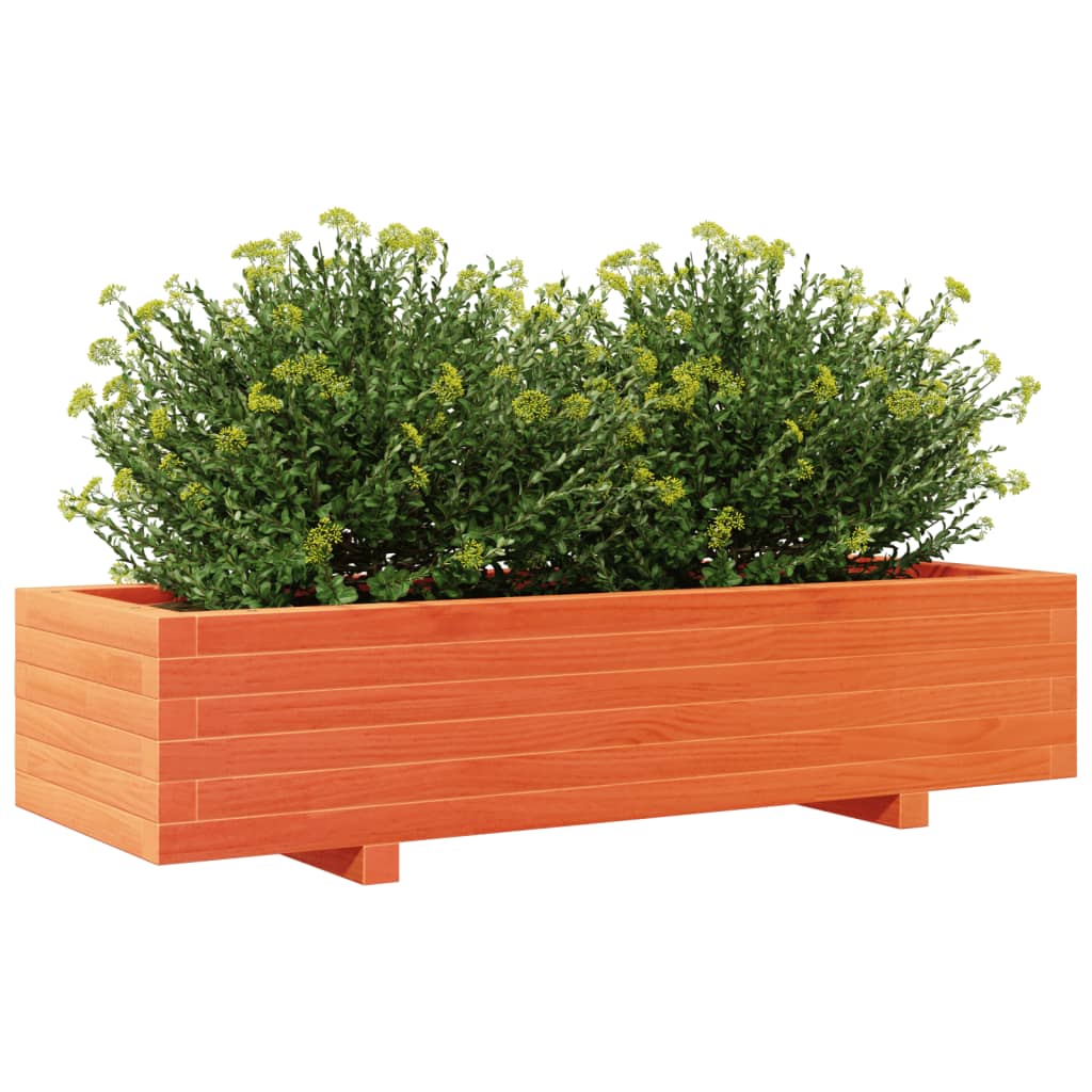Plantenbak 110x40x26,5 cm massief grenenhout wasbruin is nu te koop bij PeponiXL, paradijselijk wonen!