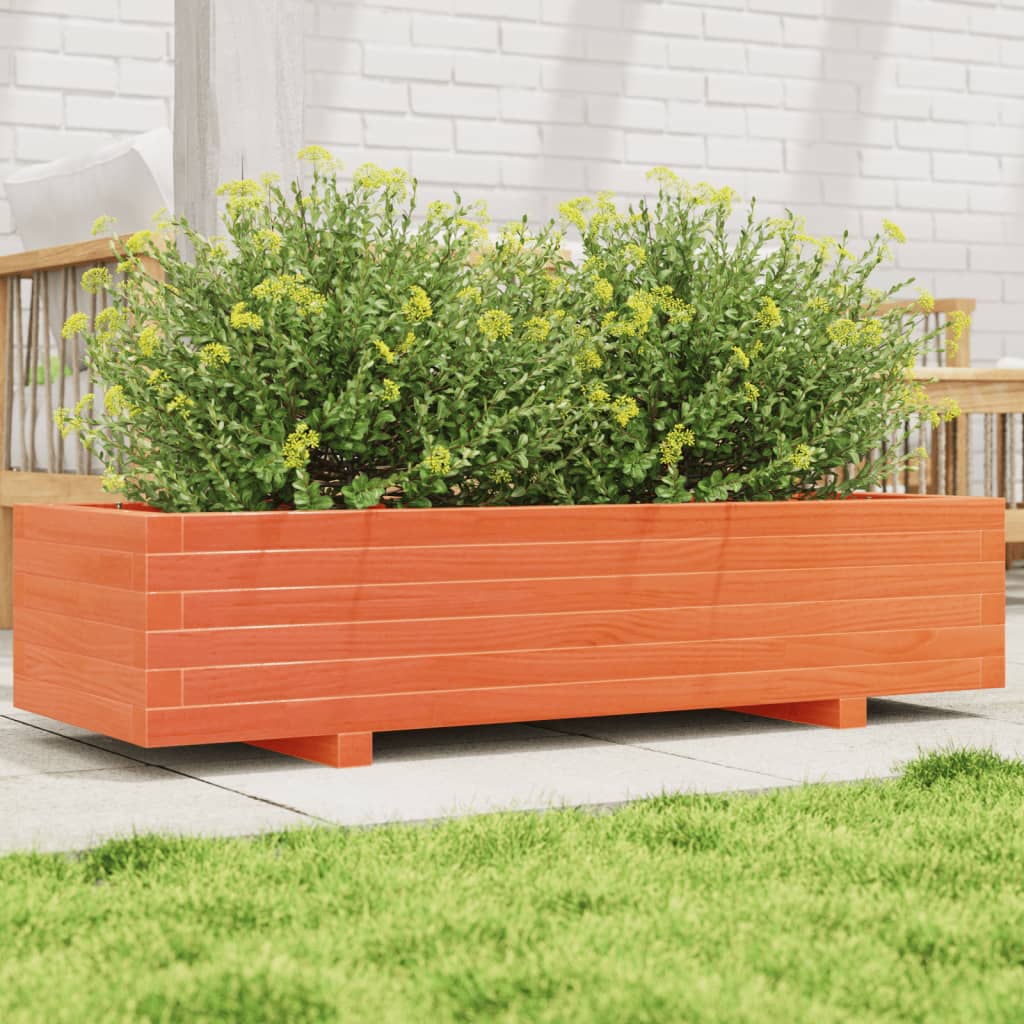 Plantenbak 110x40x26,5 cm massief grenenhout wasbruin is nu te koop bij PeponiXL, paradijselijk wonen!