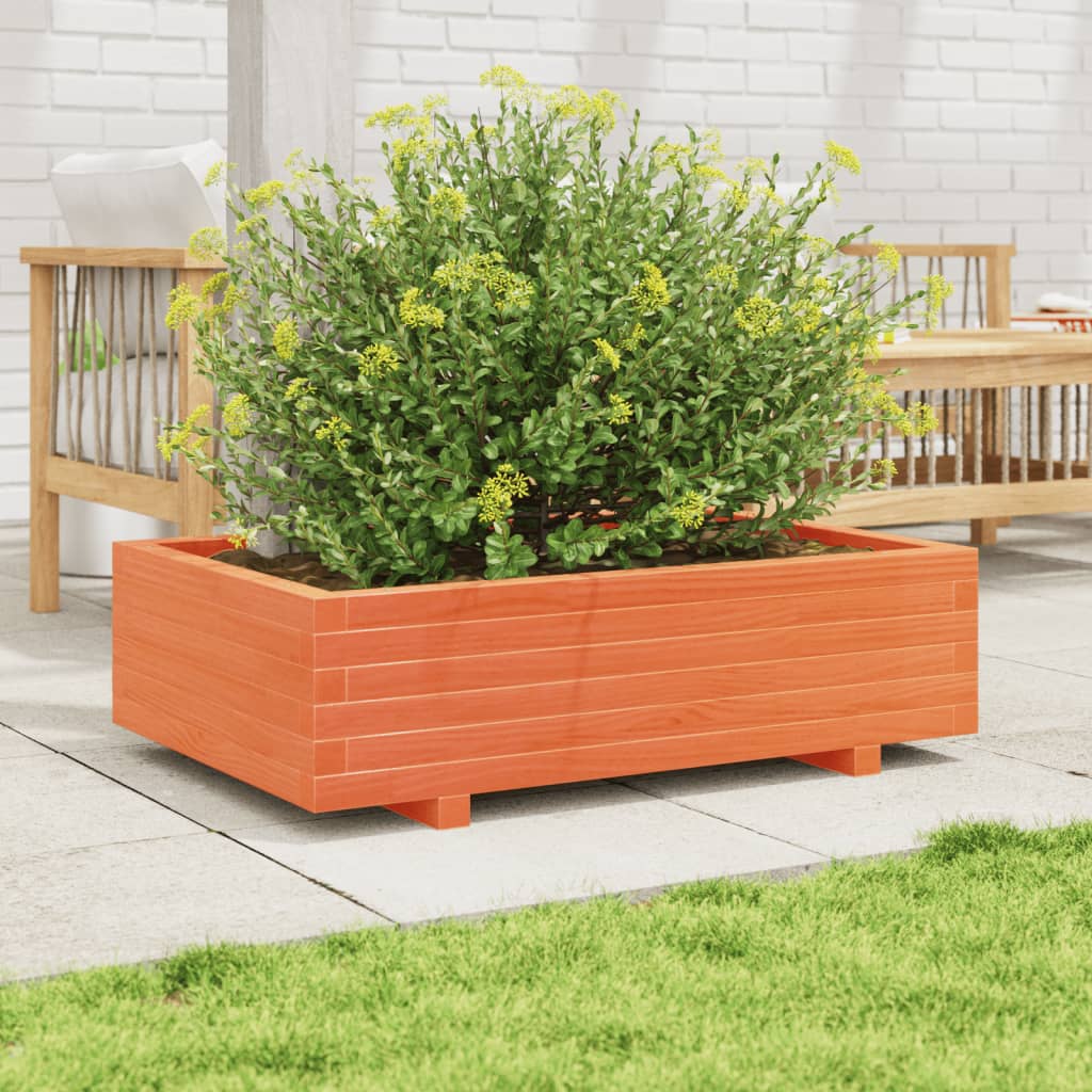 Plantenbak 90x60x26,5 cm massief grenenhout wasbruin is nu te koop bij PeponiXL, paradijselijk wonen!