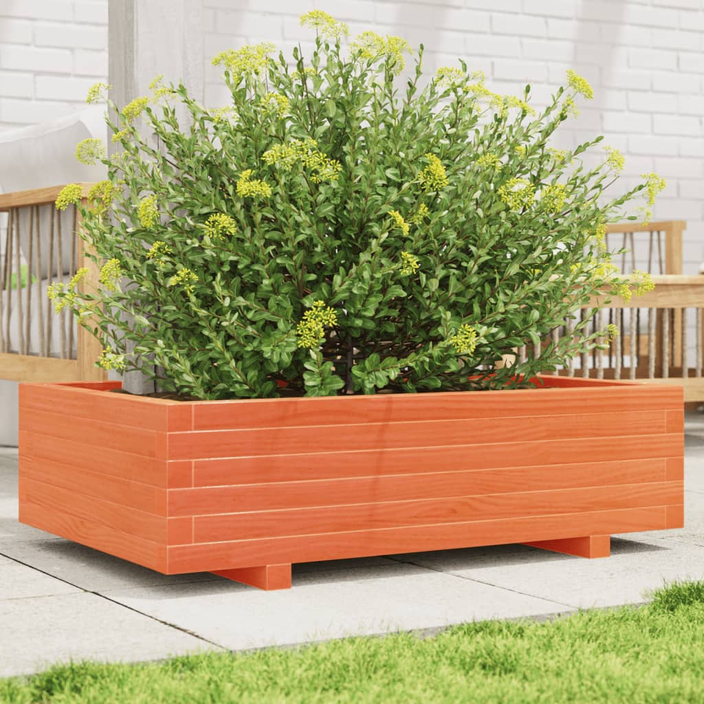 Plantenbak 90x60x26,5 cm massief grenenhout wasbruin is nu te koop bij PeponiXL, paradijselijk wonen!