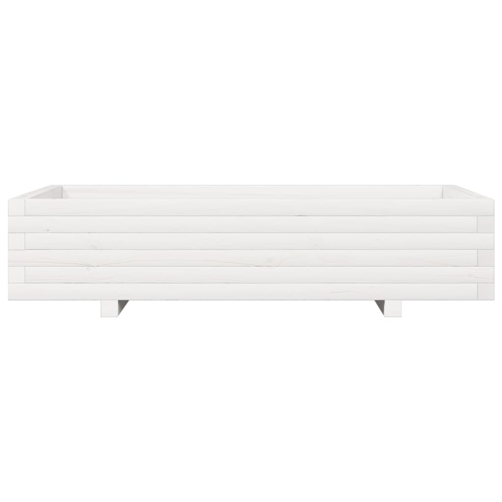 Plantenbak 110x60x26,5 cm massief grenenhout wit is nu te koop bij PeponiXL, paradijselijk wonen!