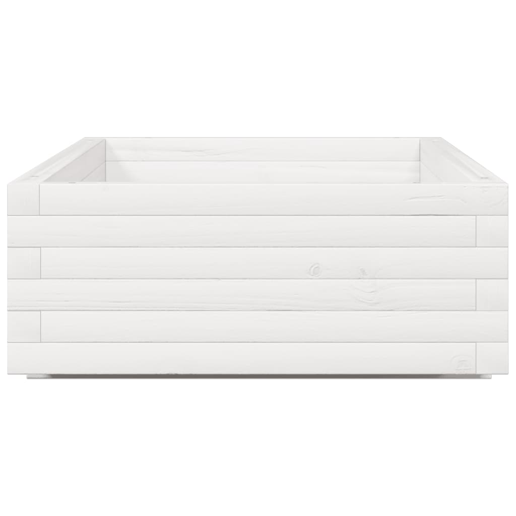 Plantenbak 110x60x26,5 cm massief grenenhout wit is nu te koop bij PeponiXL, paradijselijk wonen!