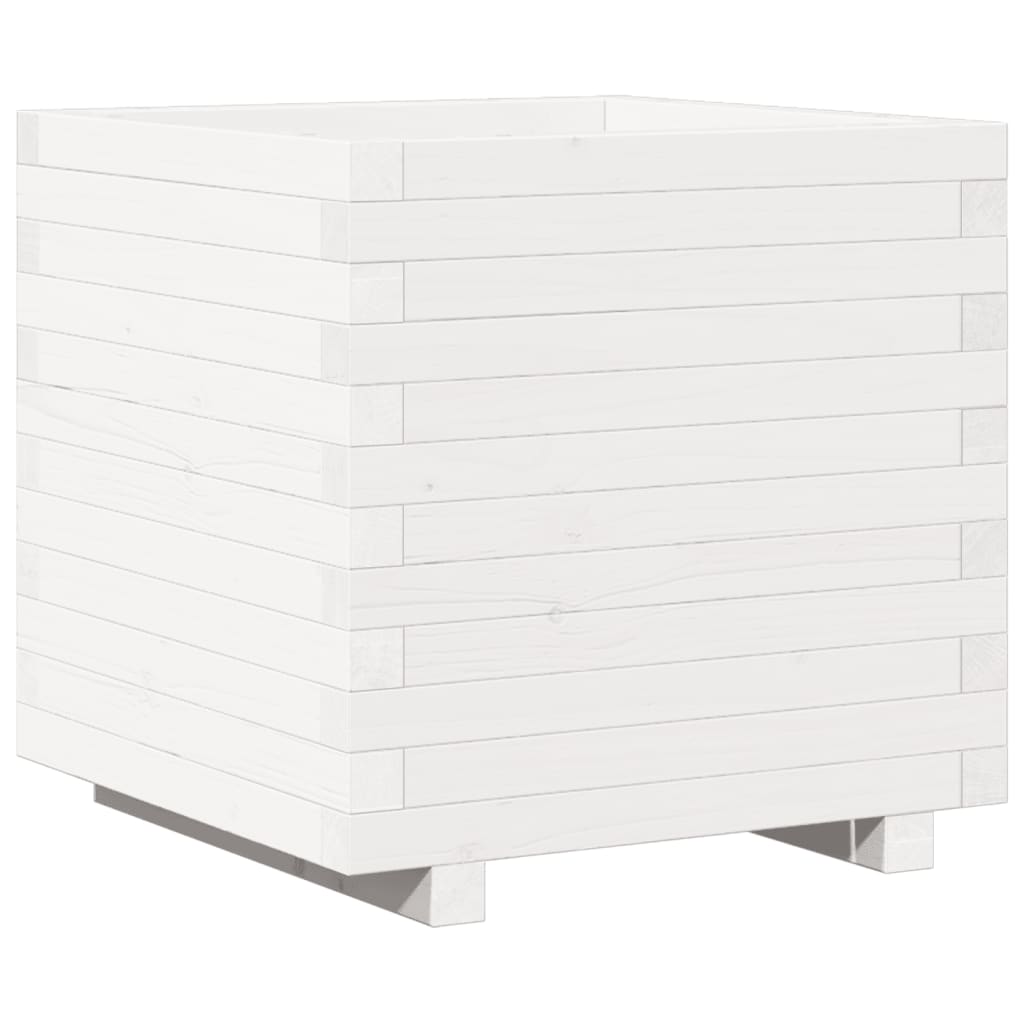 Plantenbak 50x50x49,5 cm massief grenenhout wit is nu te koop bij PeponiXL, paradijselijk wonen!