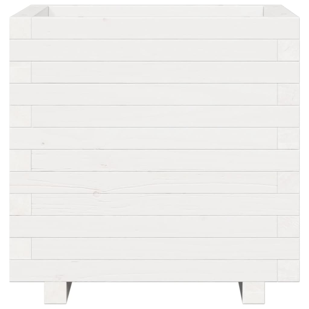 Plantenbak 50x50x49,5 cm massief grenenhout wit is nu te koop bij PeponiXL, paradijselijk wonen!