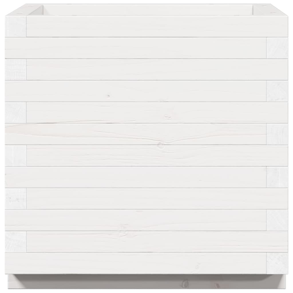 Plantenbak 50x50x49,5 cm massief grenenhout wit is nu te koop bij PeponiXL, paradijselijk wonen!