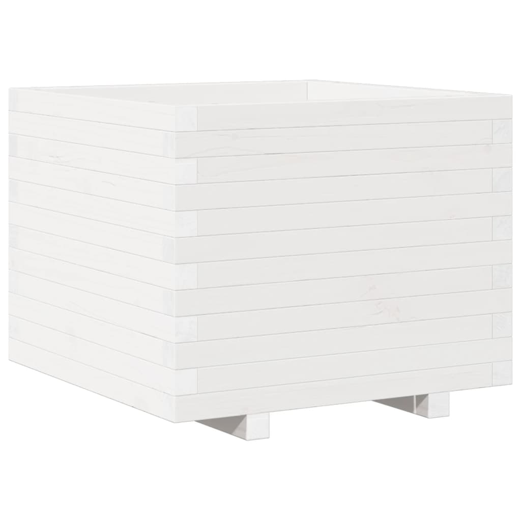 Plantenbak 60x60x49,5 cm massief grenenhout wit is nu te koop bij PeponiXL, paradijselijk wonen!