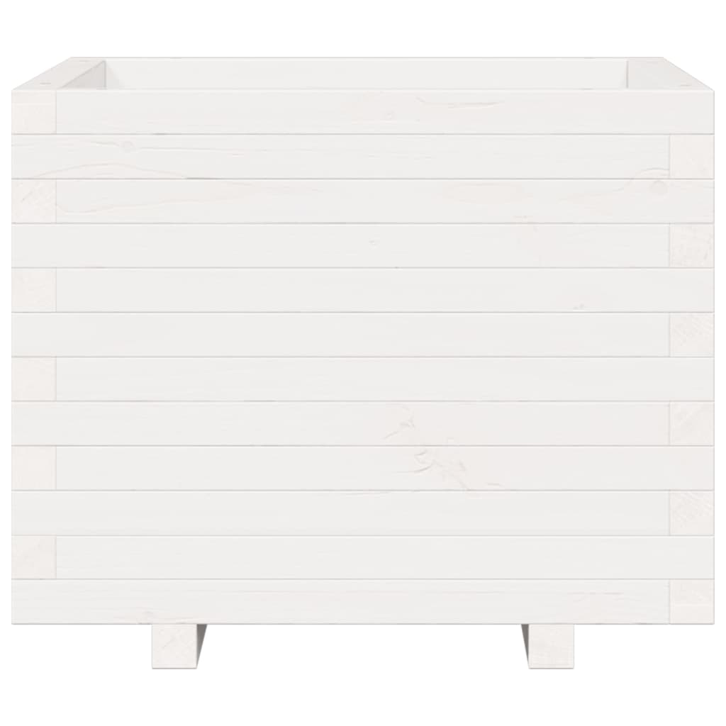 Plantenbak 60x60x49,5 cm massief grenenhout wit is nu te koop bij PeponiXL, paradijselijk wonen!