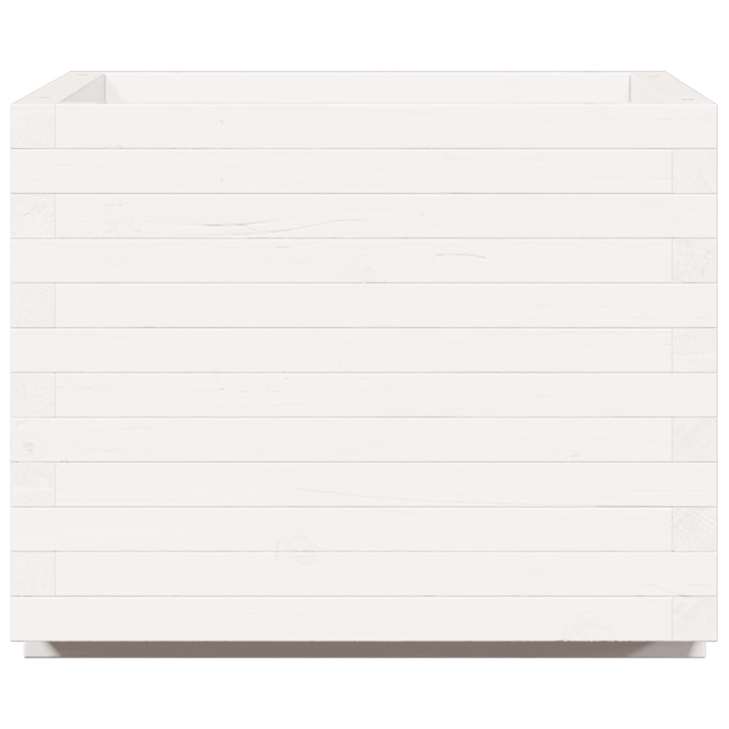 Plantenbak 60x60x49,5 cm massief grenenhout wit is nu te koop bij PeponiXL, paradijselijk wonen!