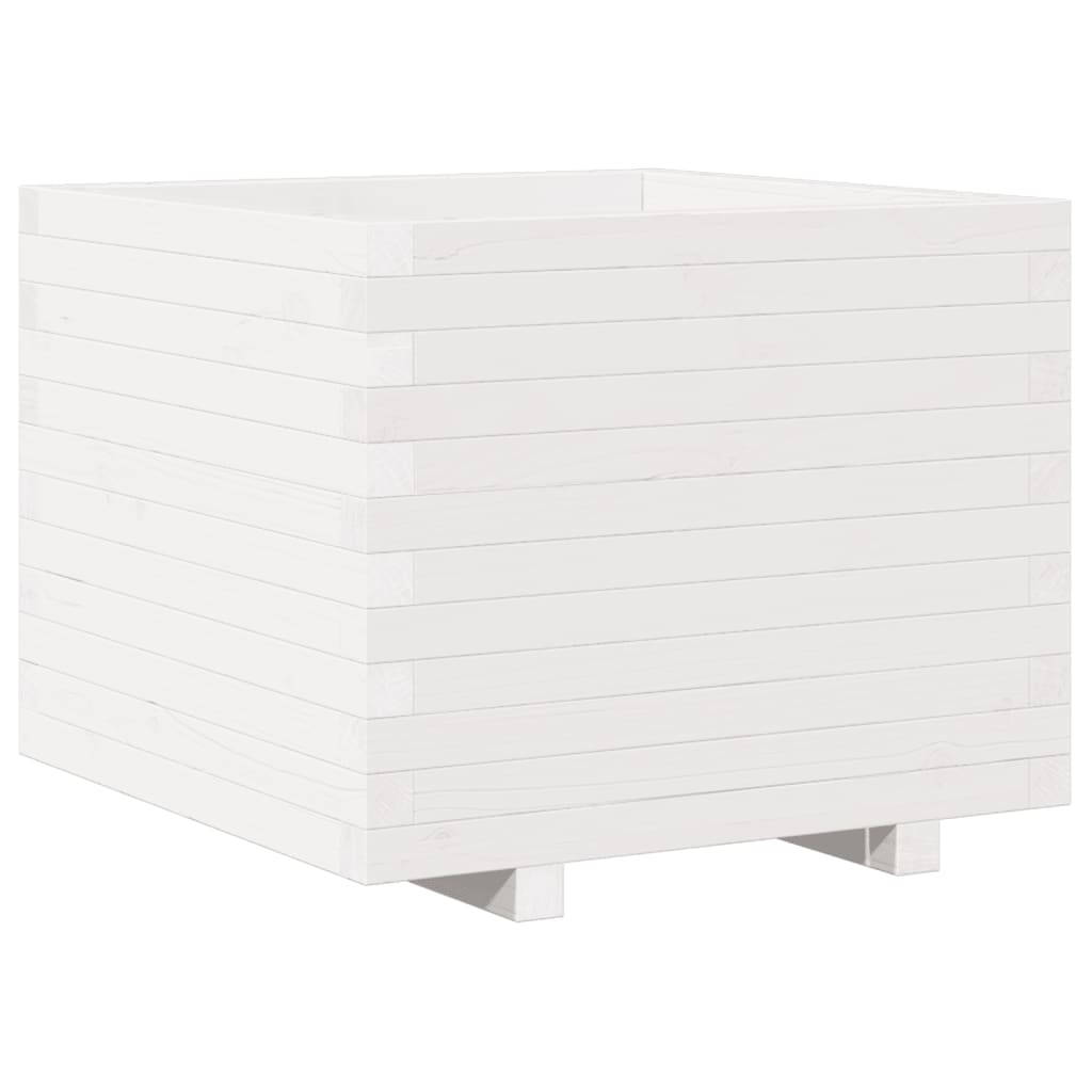 Plantenbak 60x60x49,5 cm massief grenenhout wit is nu te koop bij PeponiXL, paradijselijk wonen!