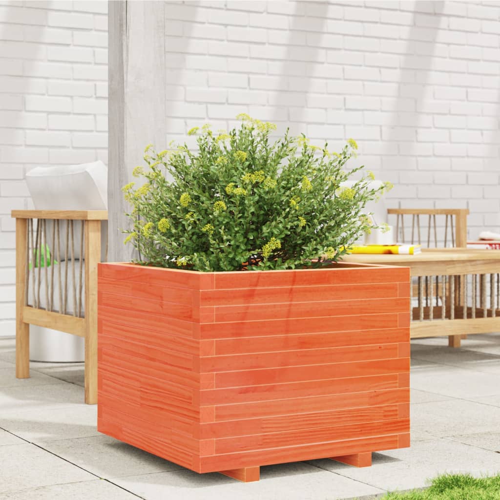 Plantenbak 60x60x49,5 cm massief grenenhout wasbruin is nu te koop bij PeponiXL, paradijselijk wonen!