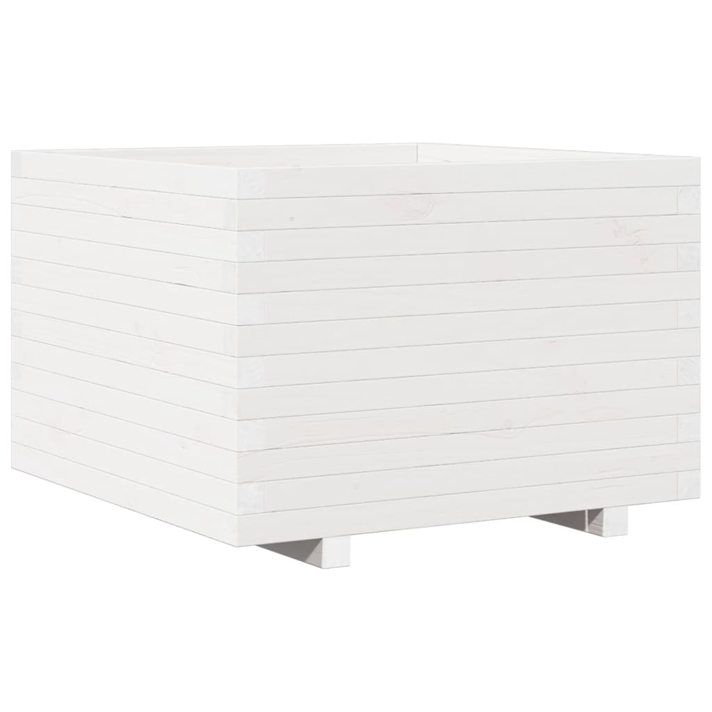 Plantenbak 70x70x49,5 cm massief grenenhout wit is nu te koop bij PeponiXL, paradijselijk wonen!