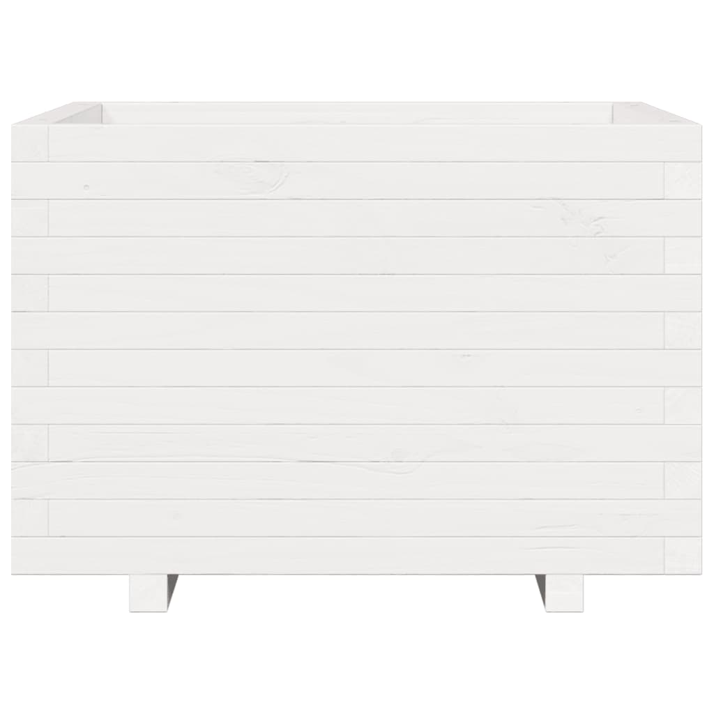 Plantenbak 70x70x49,5 cm massief grenenhout wit is nu te koop bij PeponiXL, paradijselijk wonen!