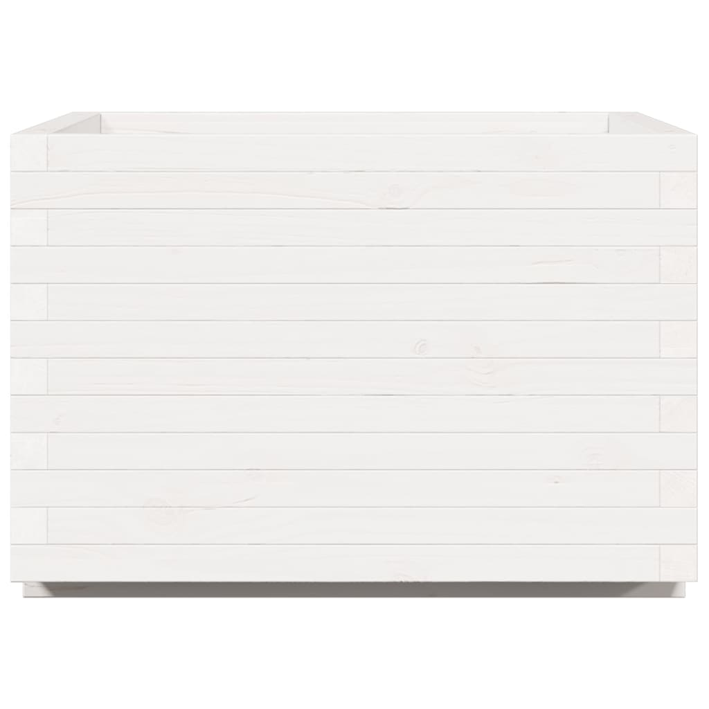 Plantenbak 70x70x49,5 cm massief grenenhout wit is nu te koop bij PeponiXL, paradijselijk wonen!