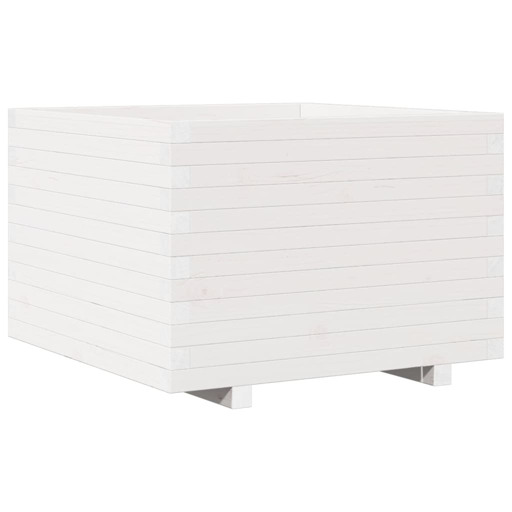 Plantenbak 70x70x49,5 cm massief grenenhout wit is nu te koop bij PeponiXL, paradijselijk wonen!