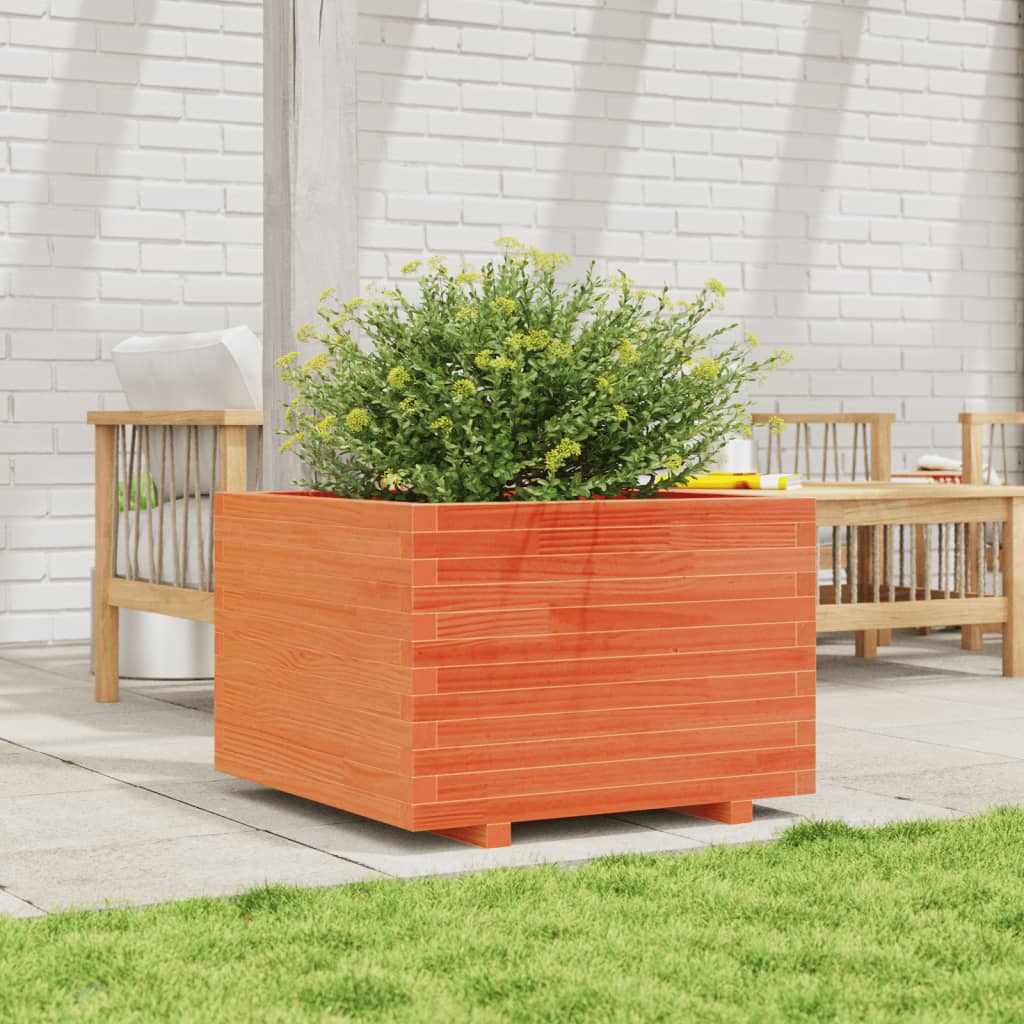 Plantenbak 70x70x49,5 cm massief grenenhout wasbruin is nu te koop bij PeponiXL, paradijselijk wonen!