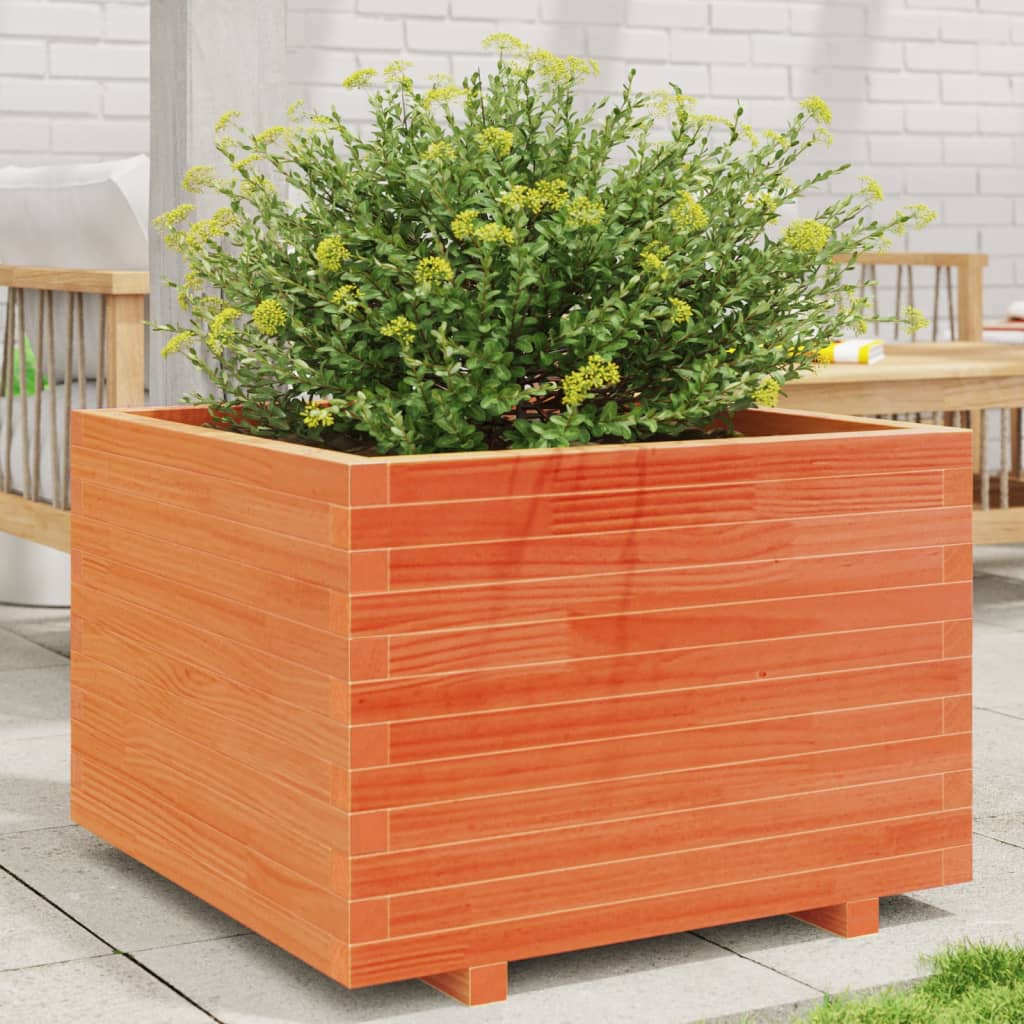 Plantenbak 70x70x49,5 cm massief grenenhout wasbruin is nu te koop bij PeponiXL, paradijselijk wonen!