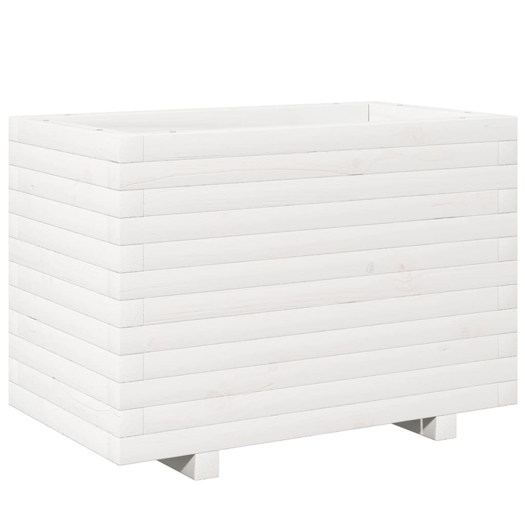 Plantenbak 70x40x49,5 cm massief grenenhout wit is nu te koop bij PeponiXL, paradijselijk wonen!