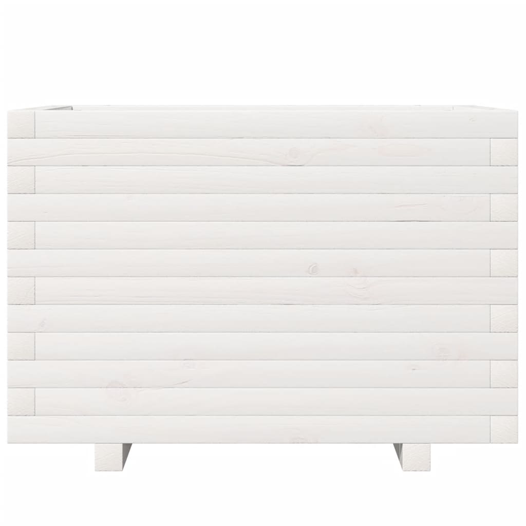 Plantenbak 70x40x49,5 cm massief grenenhout wit is nu te koop bij PeponiXL, paradijselijk wonen!