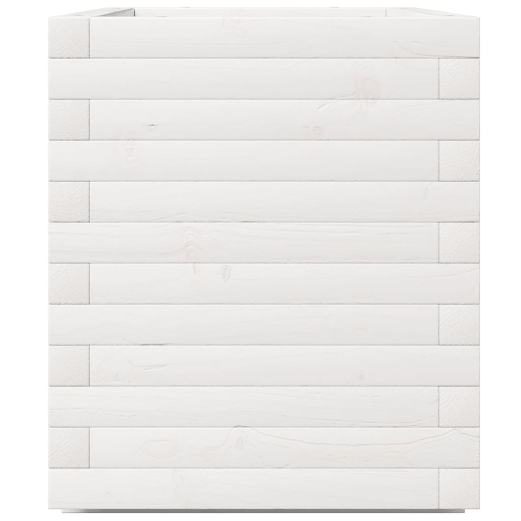 Plantenbak 70x40x49,5 cm massief grenenhout wit is nu te koop bij PeponiXL, paradijselijk wonen!