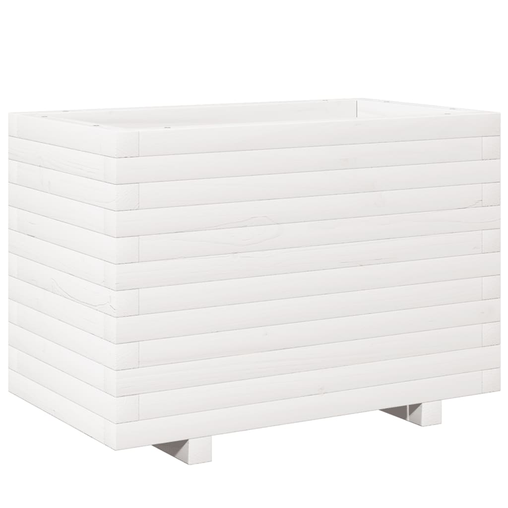 Plantenbak 70x40x49,5 cm massief grenenhout wit is nu te koop bij PeponiXL, paradijselijk wonen!