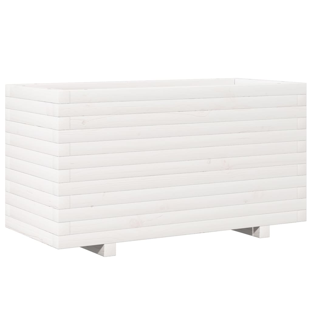 Plantenbak 90x40x49,5 cm massief grenenhout wit is nu te koop bij PeponiXL, paradijselijk wonen!