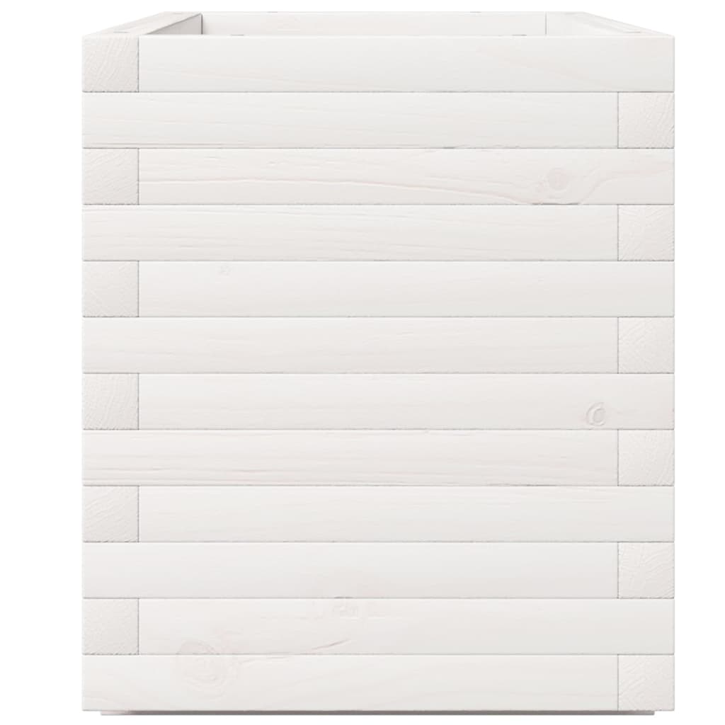 Plantenbak 90x40x49,5 cm massief grenenhout wit is nu te koop bij PeponiXL, paradijselijk wonen!