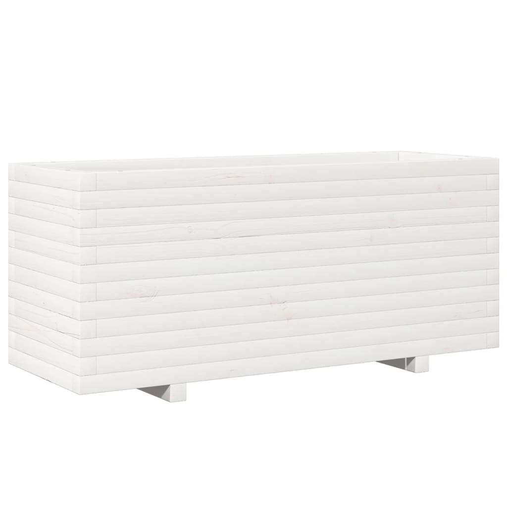 Plantenbak 110x40x49,5 cm massief grenenhout wit is nu te koop bij PeponiXL, paradijselijk wonen!