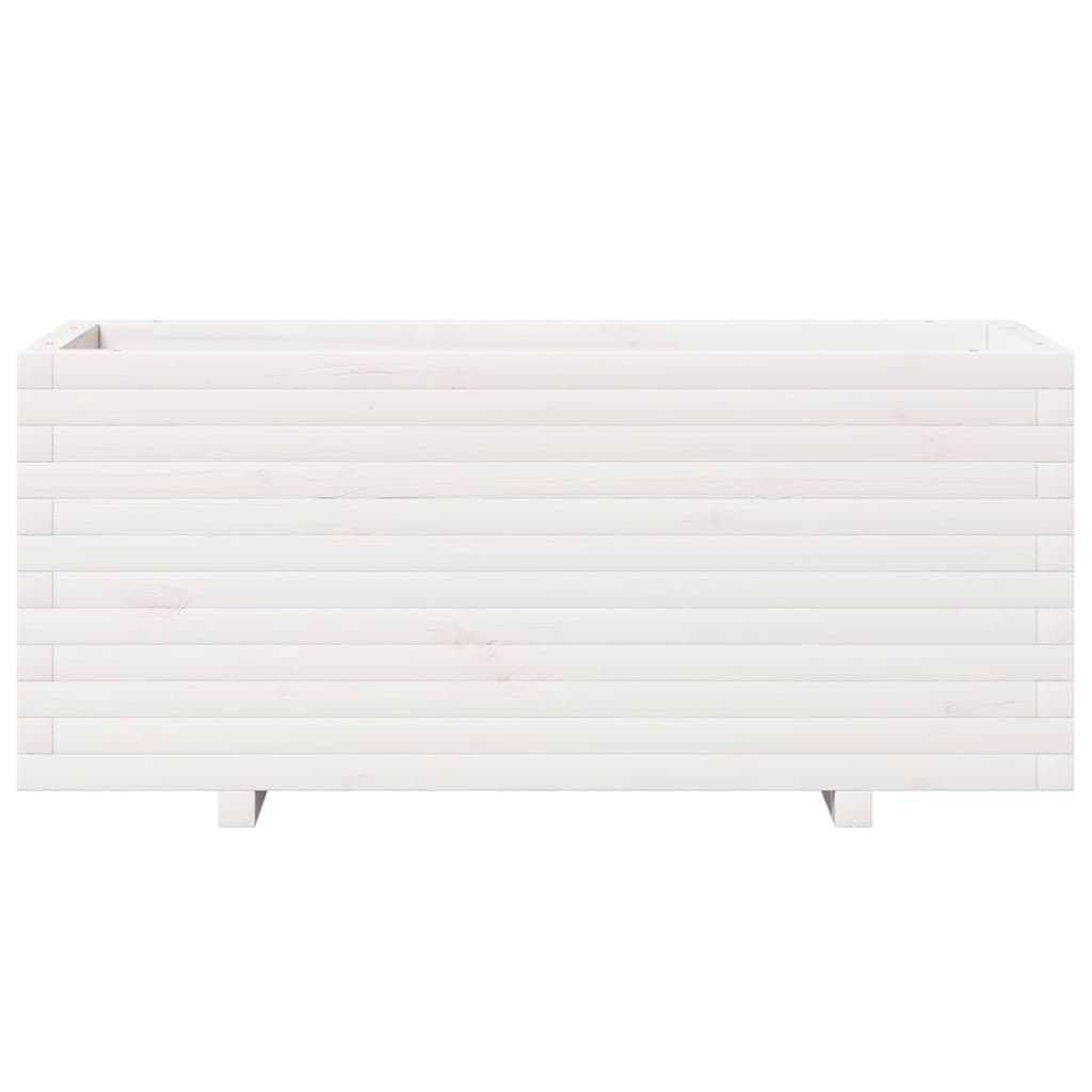Plantenbak 110x40x49,5 cm massief grenenhout wit is nu te koop bij PeponiXL, paradijselijk wonen!