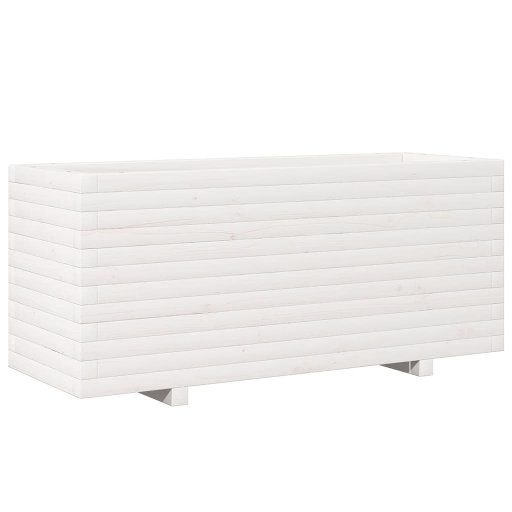 Plantenbak 110x40x49,5 cm massief grenenhout wit is nu te koop bij PeponiXL, paradijselijk wonen!