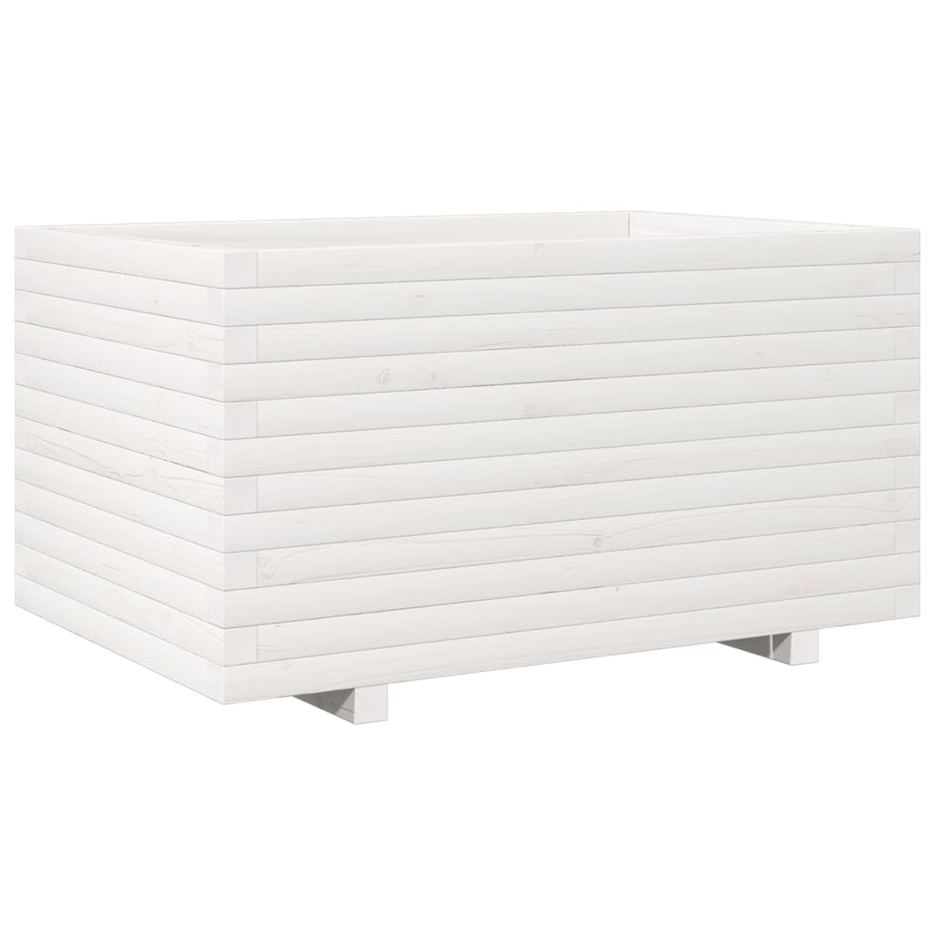 Plantenbak 90x60x49,5 cm massief grenenhout wit is nu te koop bij PeponiXL, paradijselijk wonen!