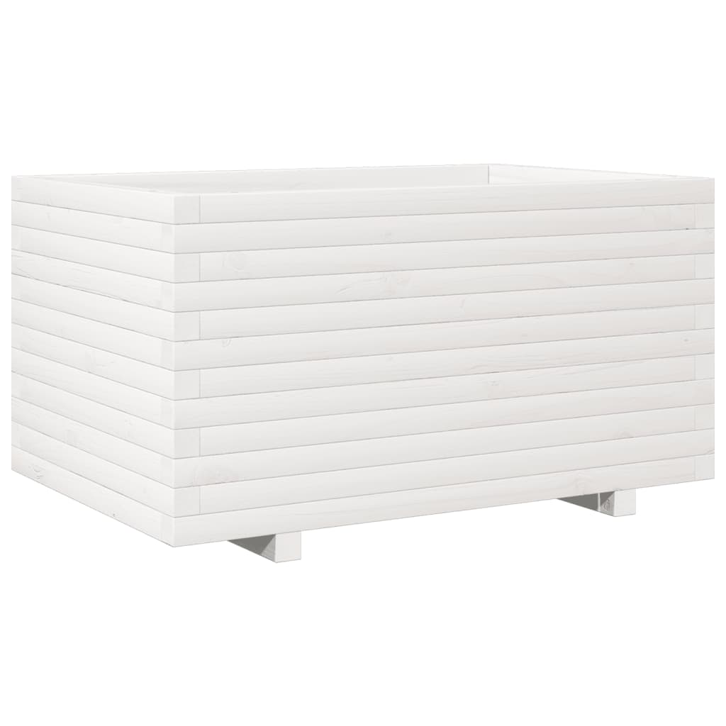 Plantenbak 90x60x49,5 cm massief grenenhout wit is nu te koop bij PeponiXL, paradijselijk wonen!