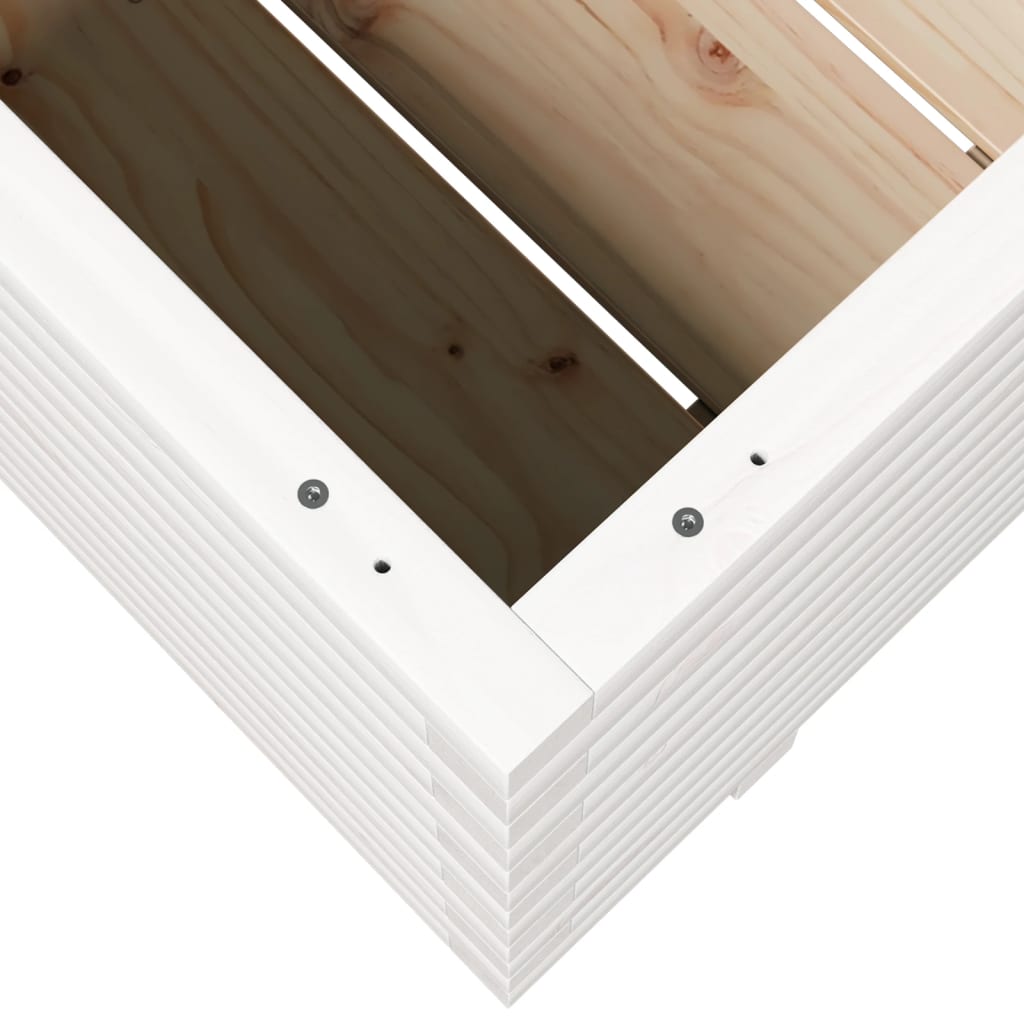Plantenbak 90x60x49,5 cm massief grenenhout wit is nu te koop bij PeponiXL, paradijselijk wonen!
