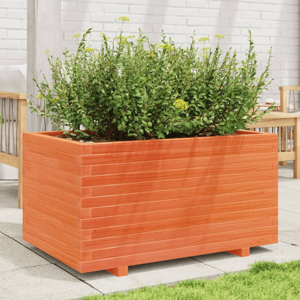 Plantenbak 90x60x49,5 cm massief grenenhout wasbruin is nu te koop bij PeponiXL, paradijselijk wonen!