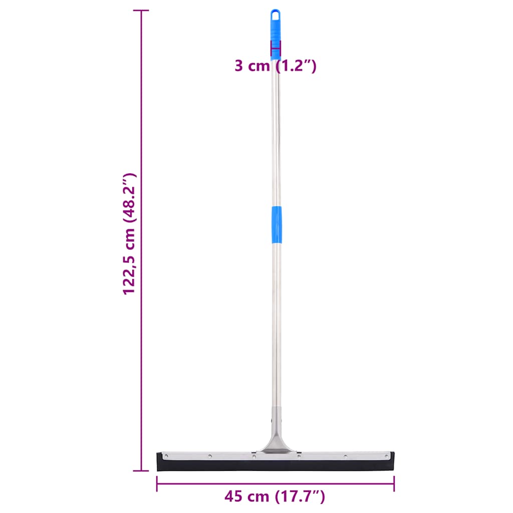 Vloerwisser 45x122,5 cm staal en rubber is nu te koop bij PeponiXL, paradijselijk wonen!