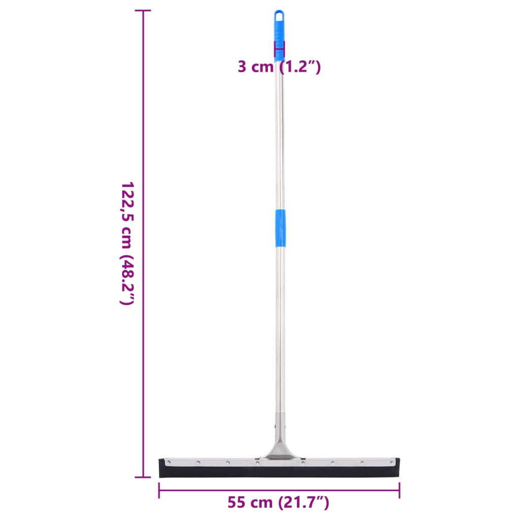 Vloerwisser 55x122,5 cm staal en rubber is nu te koop bij PeponiXL, paradijselijk wonen!