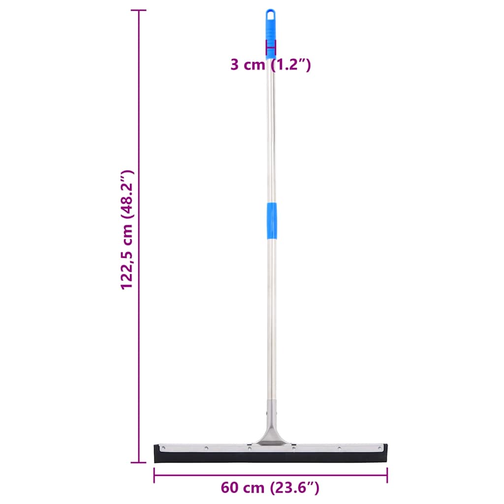 Vloerwisser 60x122,5 cm staal en rubber is nu te koop bij PeponiXL, paradijselijk wonen!
