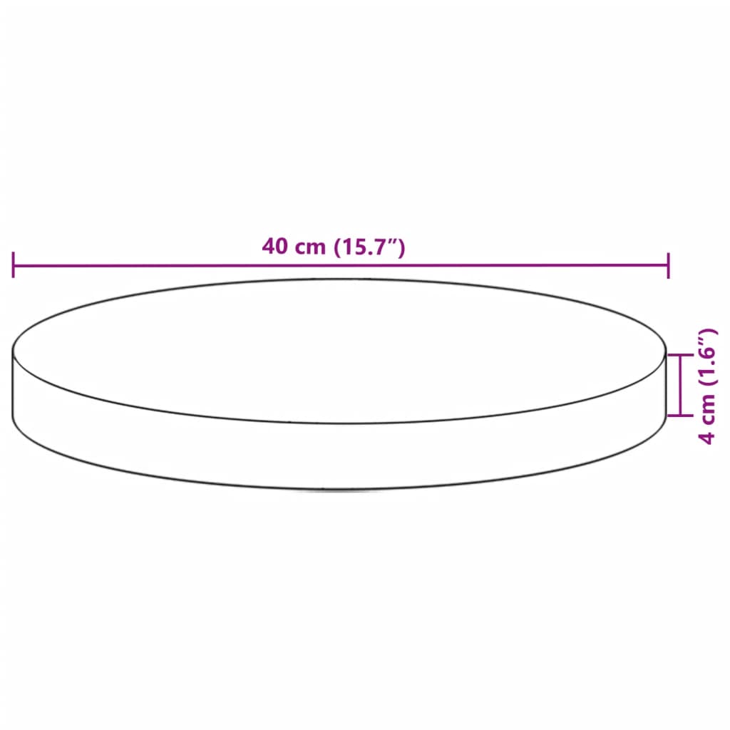 Tafelblad rond Ø 40x4 cm massief acaciahout is nu te koop bij PeponiXL, paradijselijk wonen!