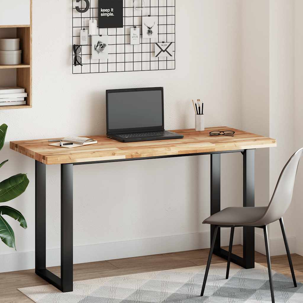 Tafelblad rechthoekig 140x60x4 cm massief acaciahout is nu te koop bij PeponiXL, paradijselijk wonen!