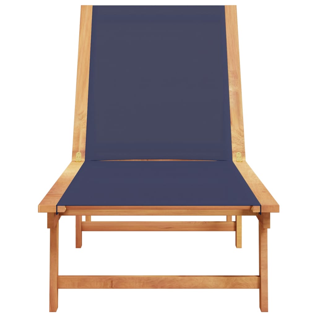 Ligbed massief acaciahout en textileen blauw is nu te koop bij PeponiXL, paradijselijk wonen!