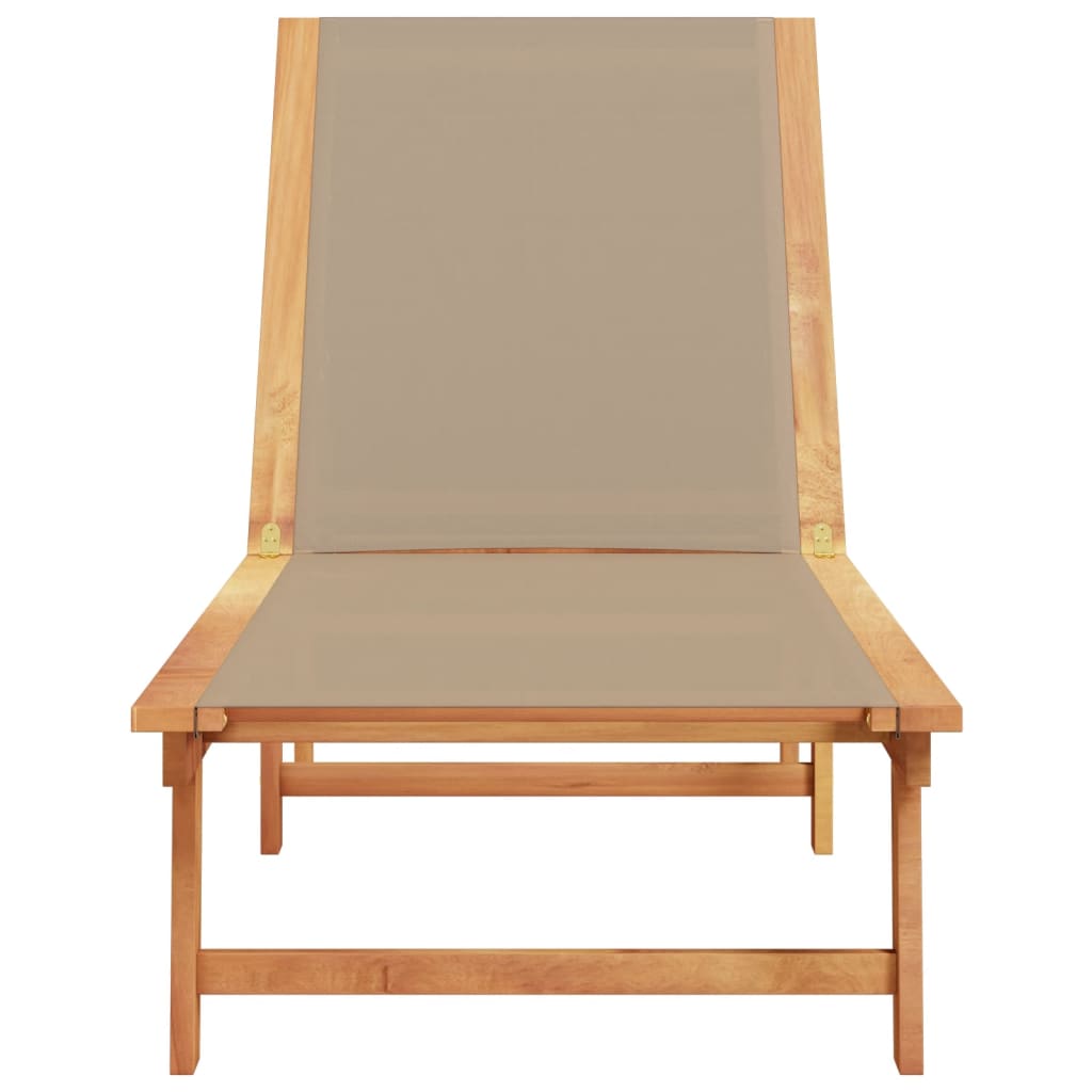 Ligbed massief acaciahout en textileen taupe is nu te koop bij PeponiXL, paradijselijk wonen!