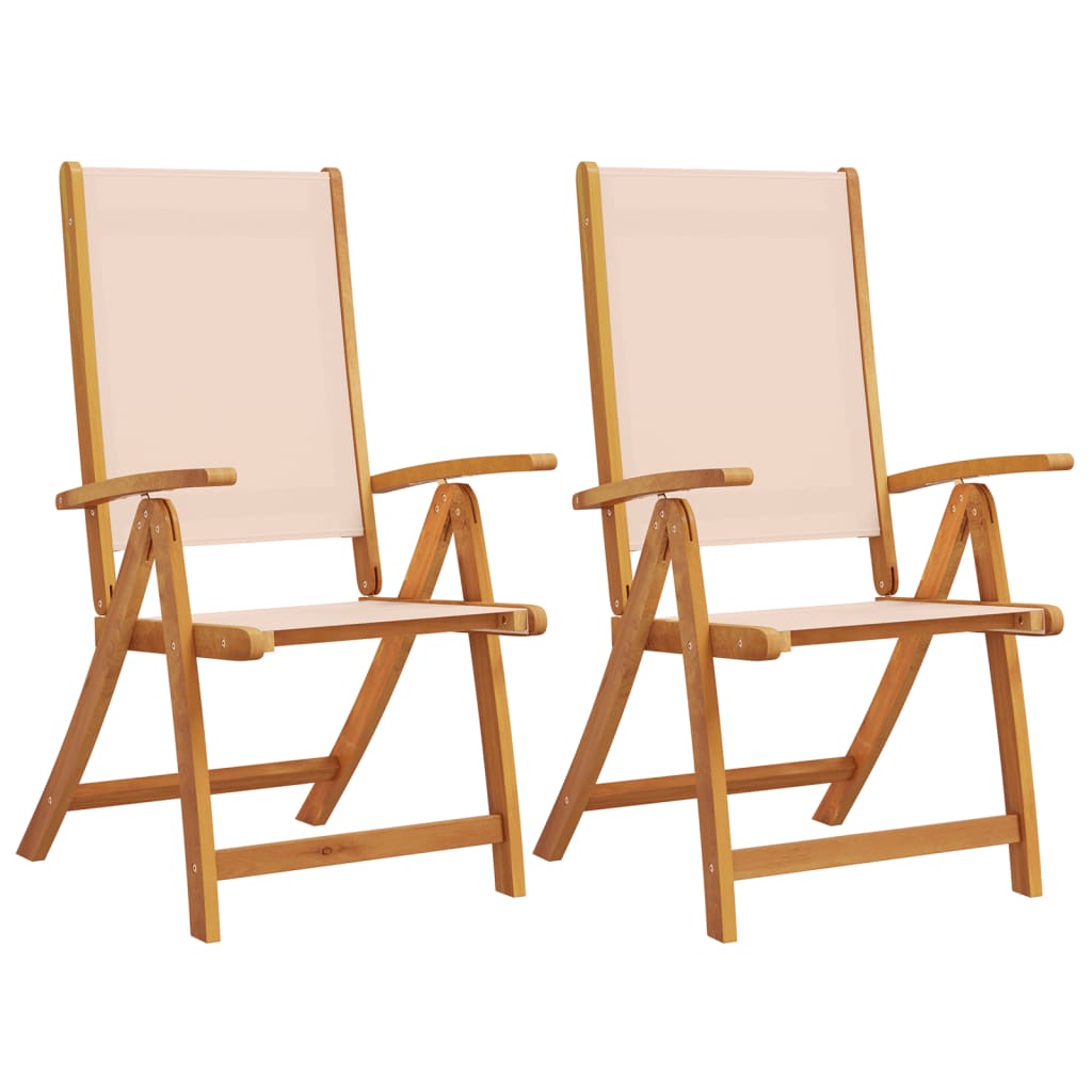 Tuinstoelen inklapbaar 2 st massief acaciahout en textileen is nu te koop bij PeponiXL, paradijselijk wonen!