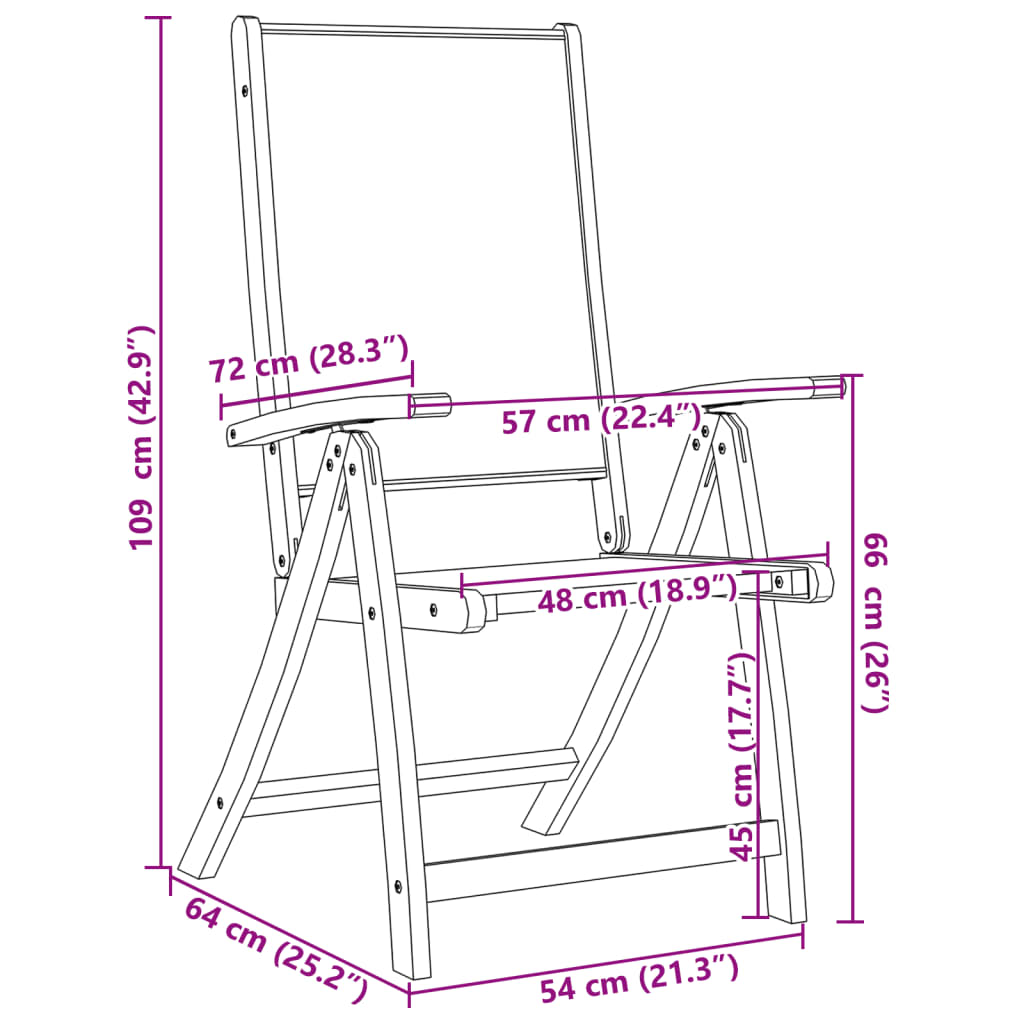 Tuinstoelen inklapbaar 2 st massief acaciahout en textileen is nu te koop bij PeponiXL, paradijselijk wonen!